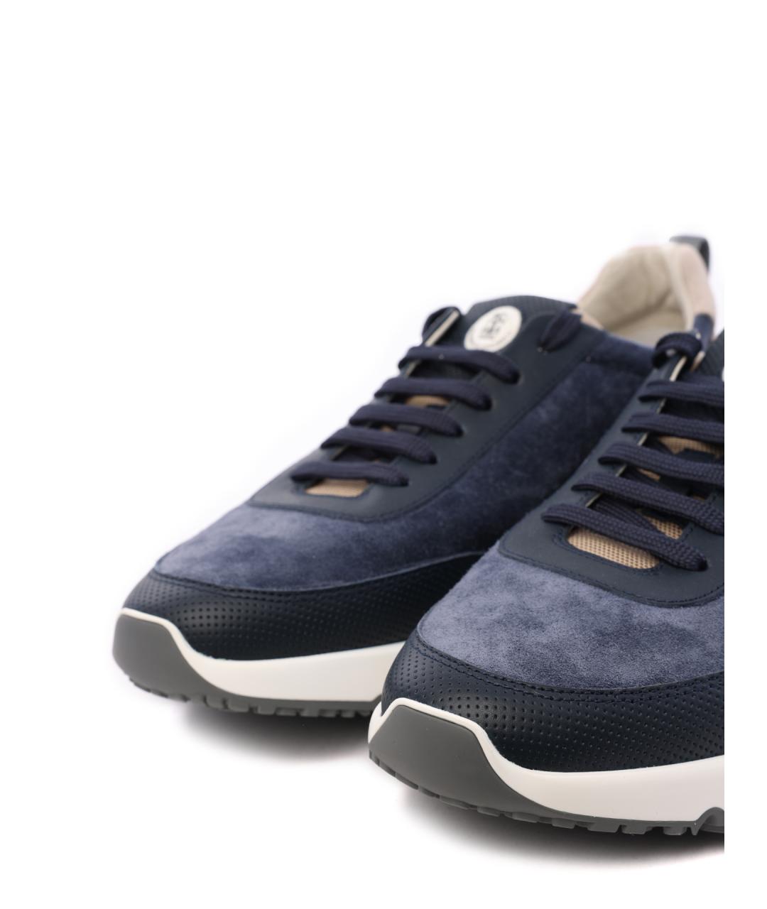 BRUNELLO CUCINELLI Синие низкие кроссовки / кеды, фото 6