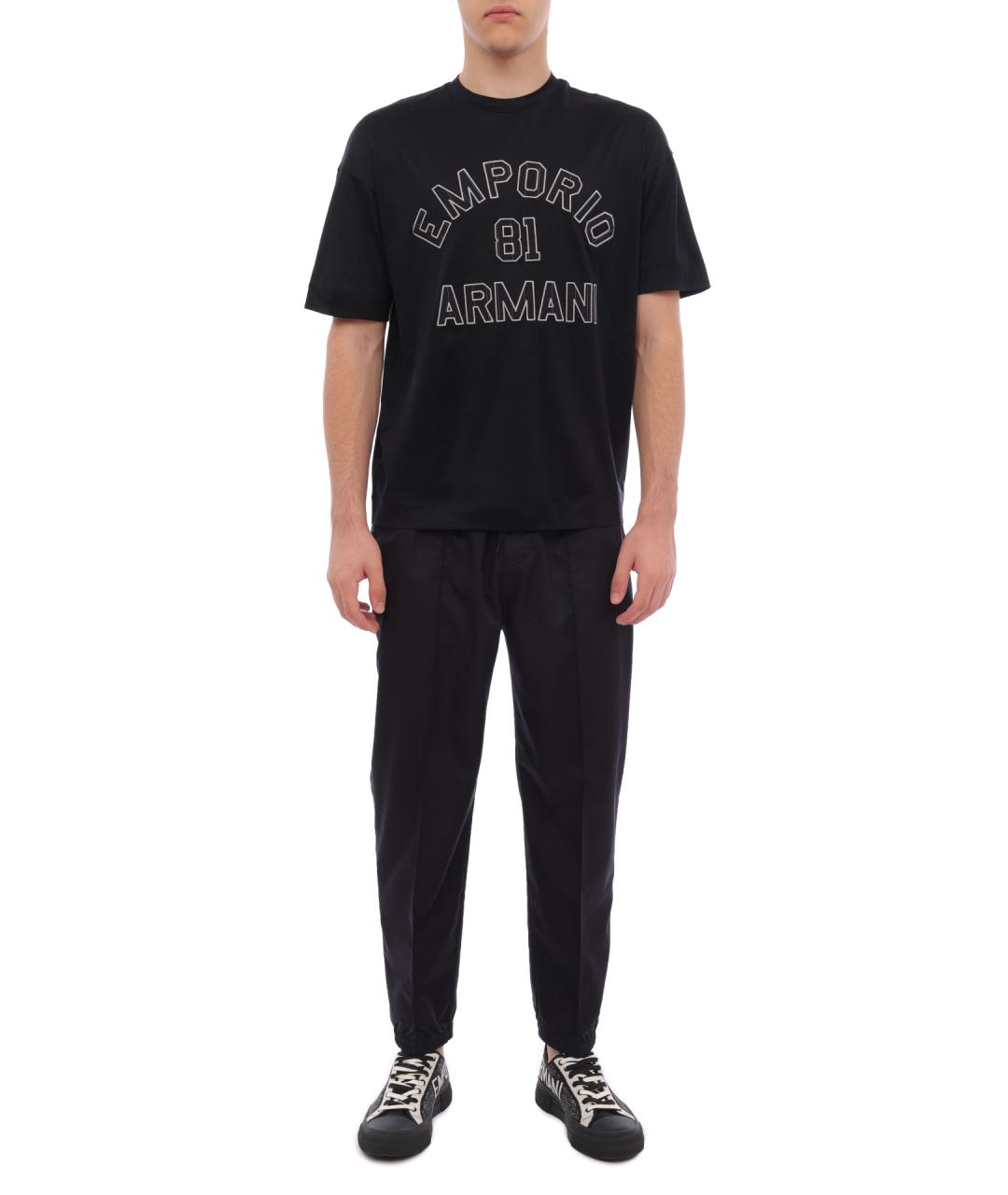 EMPORIO ARMANI Черная футболка, фото 6