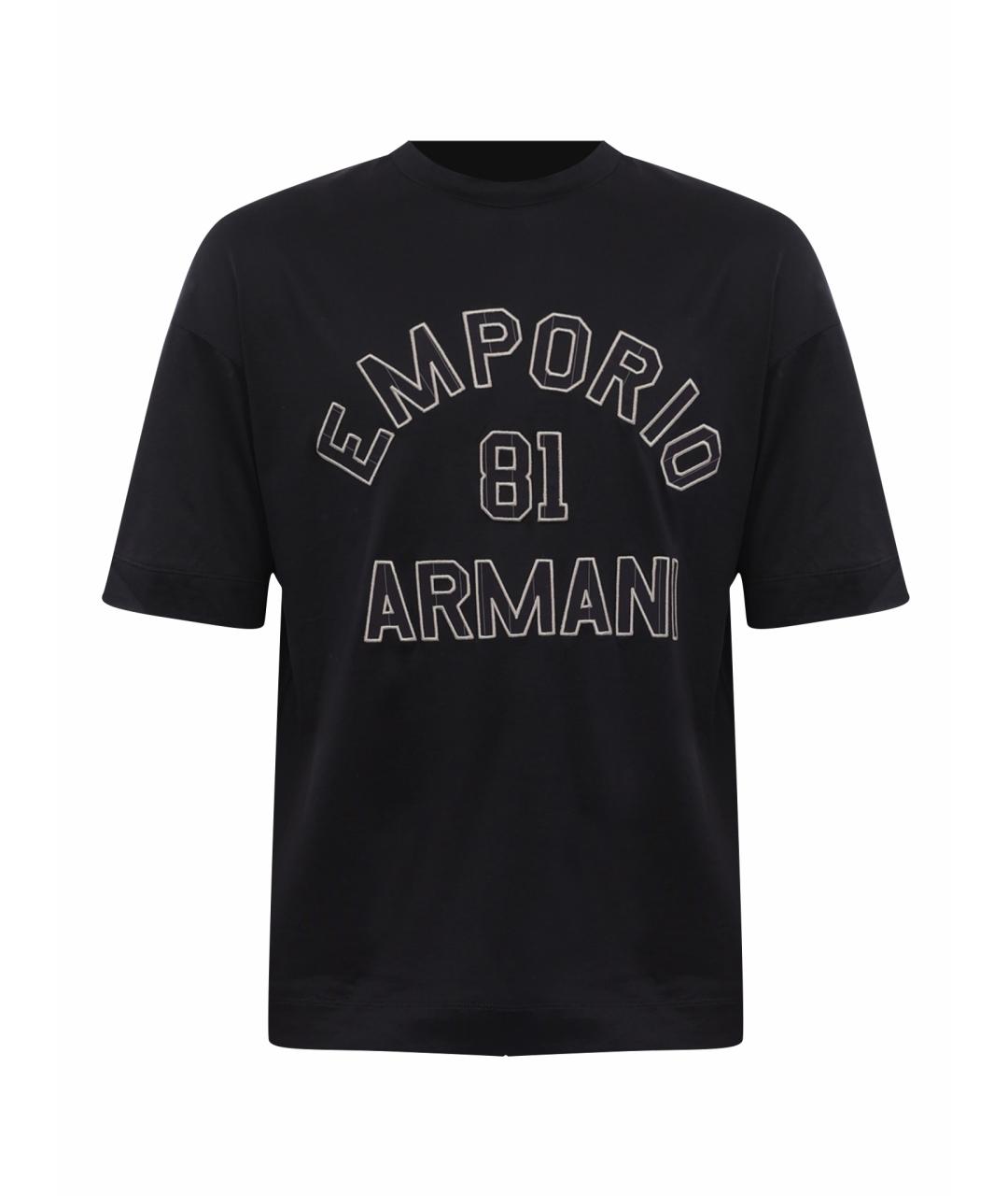 EMPORIO ARMANI Черная футболка, фото 1