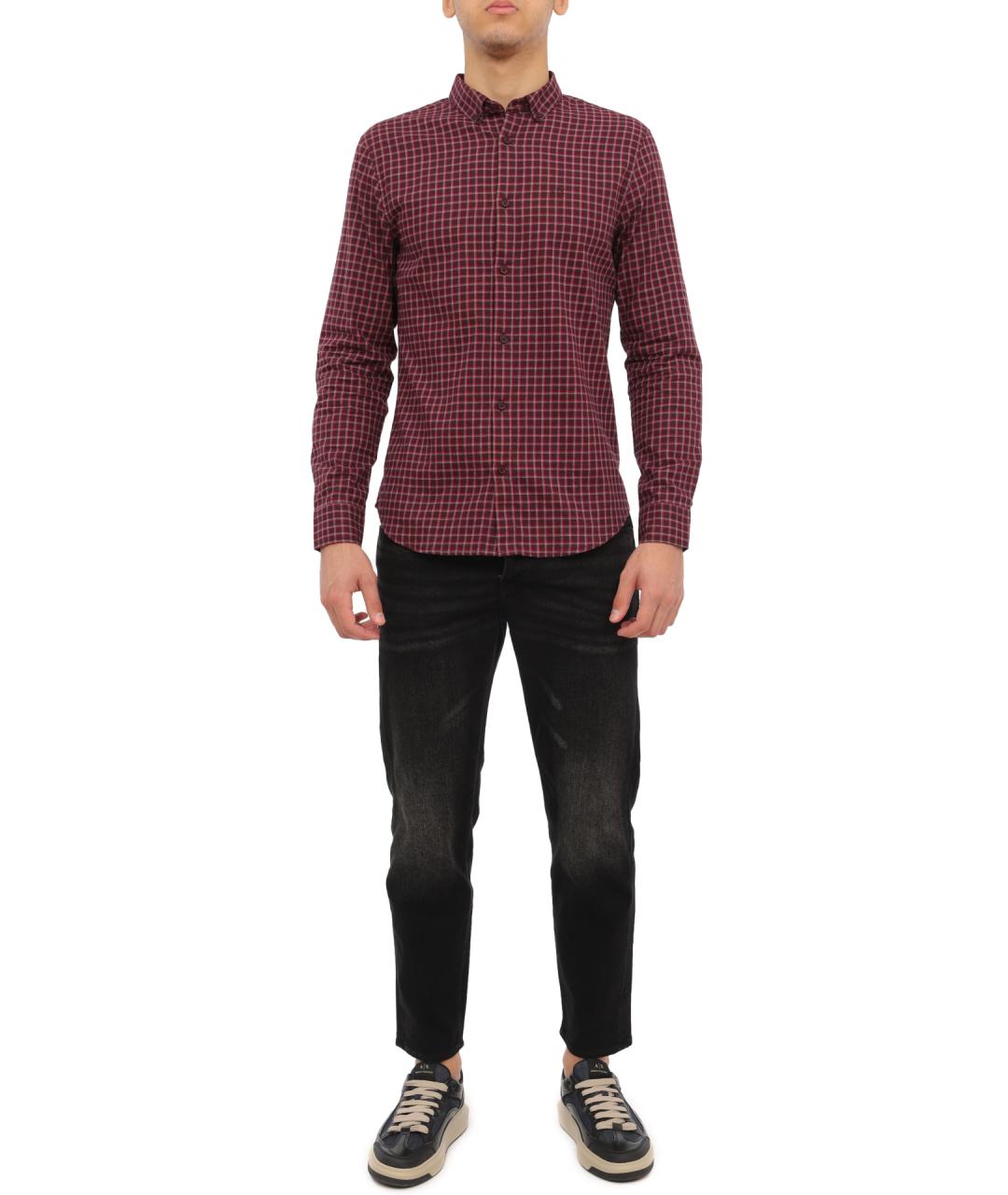 ARMANI EXCHANGE Черные хлопковые прямые джинсы, фото 2