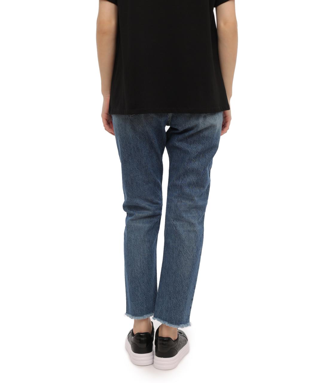 LIU JO Синие хлопковые прямые джинсы, фото 4