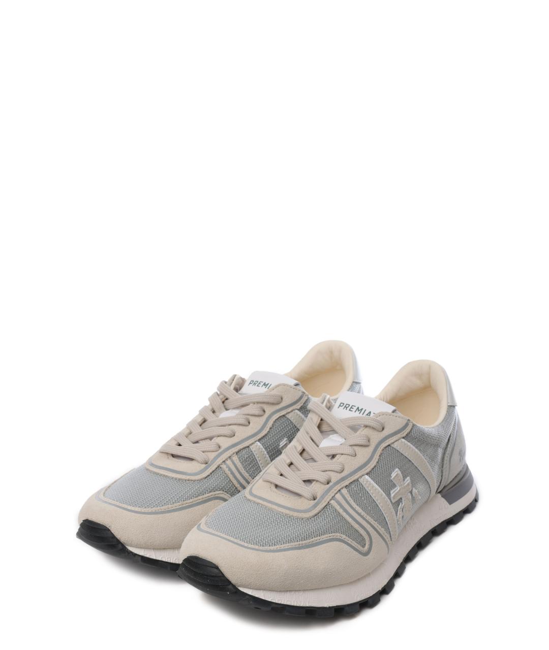 PREMIATA Серые замшевые низкие кроссовки / кеды, фото 2