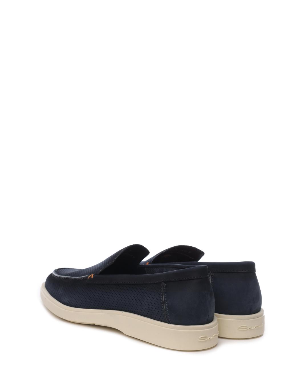 SANTONI Синие замшевые лоферы, фото 3
