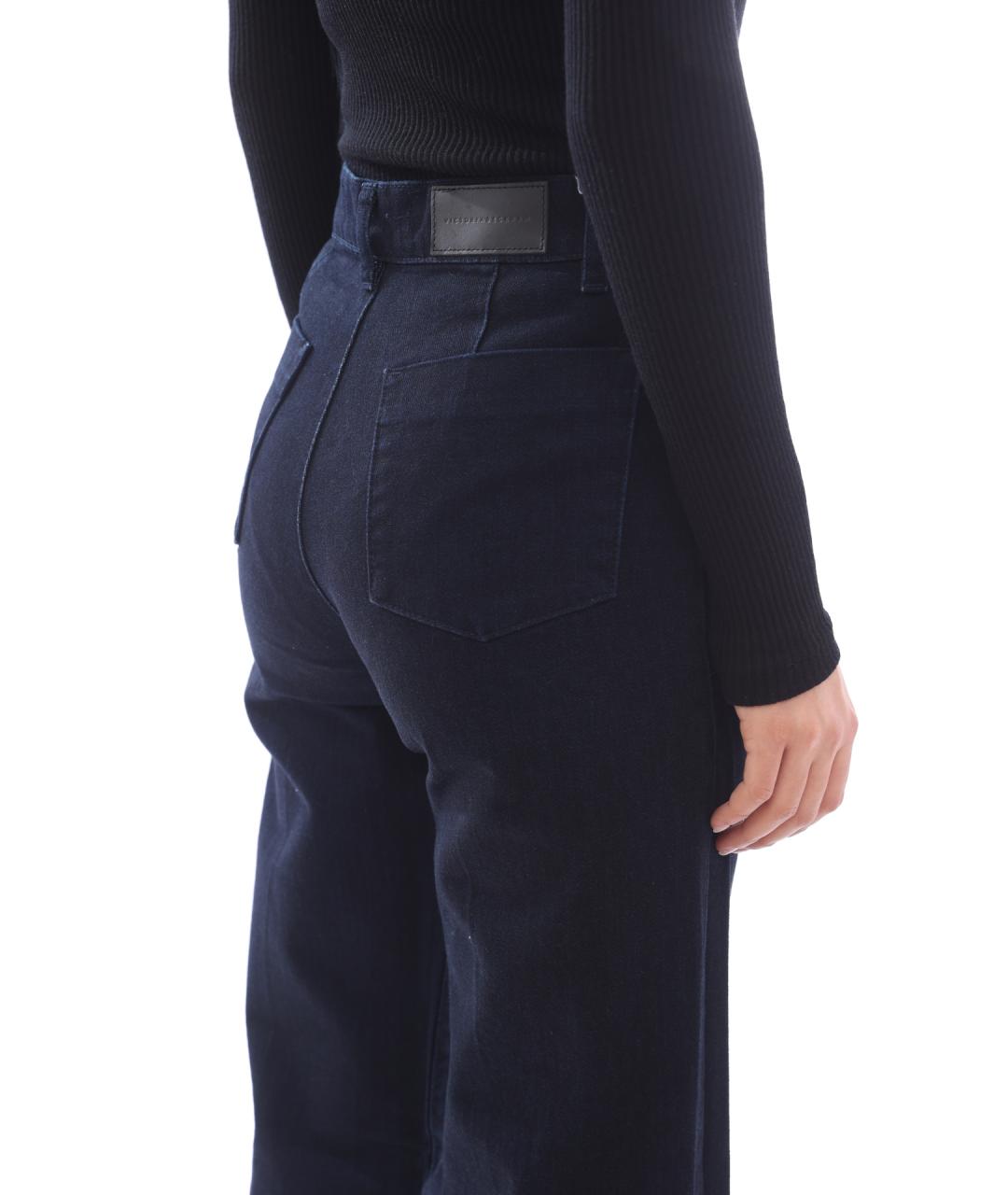 VICTORIA BECKHAM Темно-синие прямые джинсы, фото 6