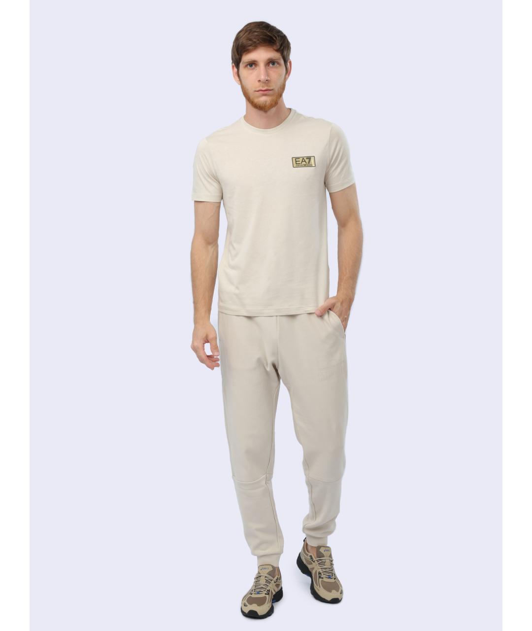 EA7 Бежевая футболка, фото 2