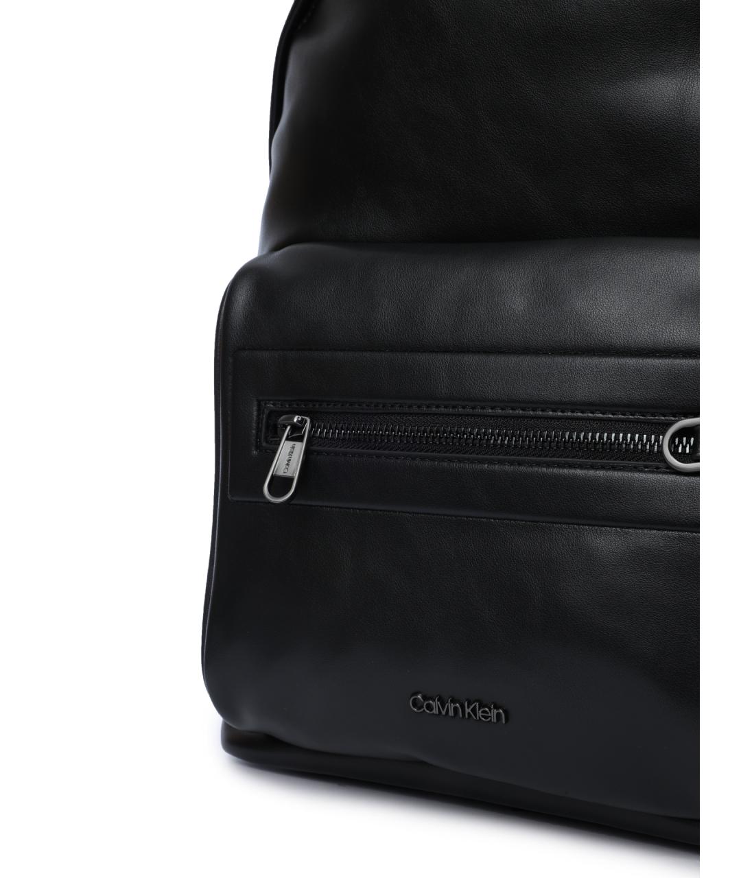 CALVIN KLEIN Черный рюкзак из искусственной кожи, фото 4