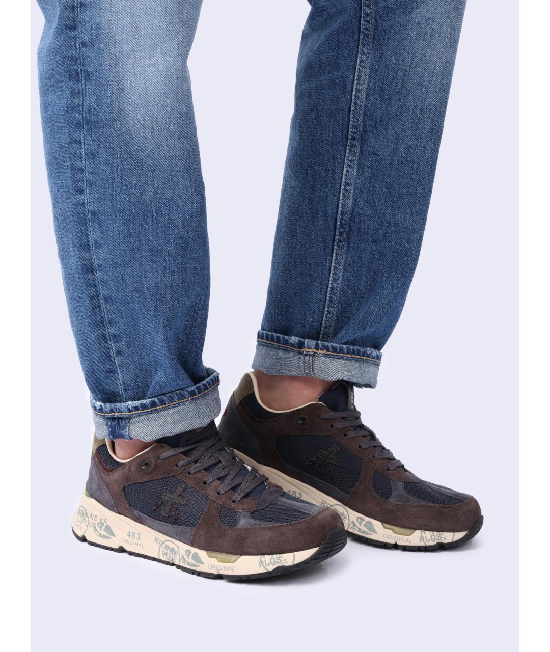 PREMIATA Мульти замшевые высокие кроссовки / кеды, фото 7