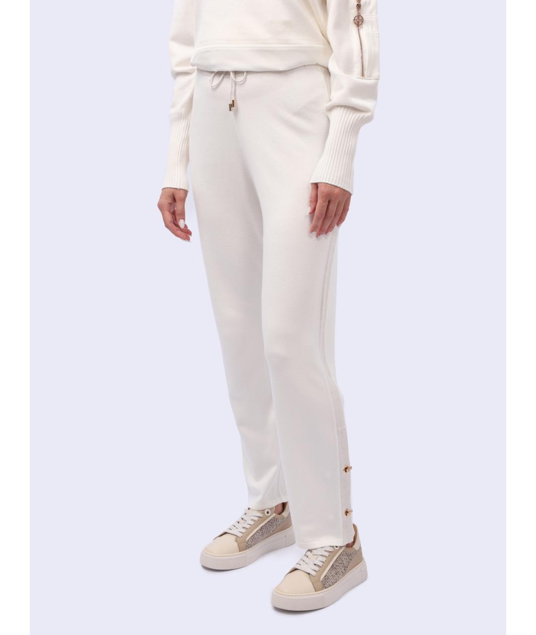 LIU JO Белые прямые брюки, фото 3