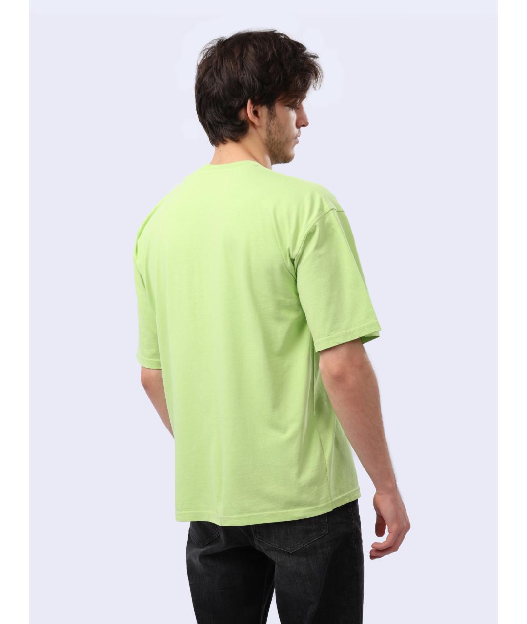 DIESEL Зеленая хлопковая футболка, фото 4