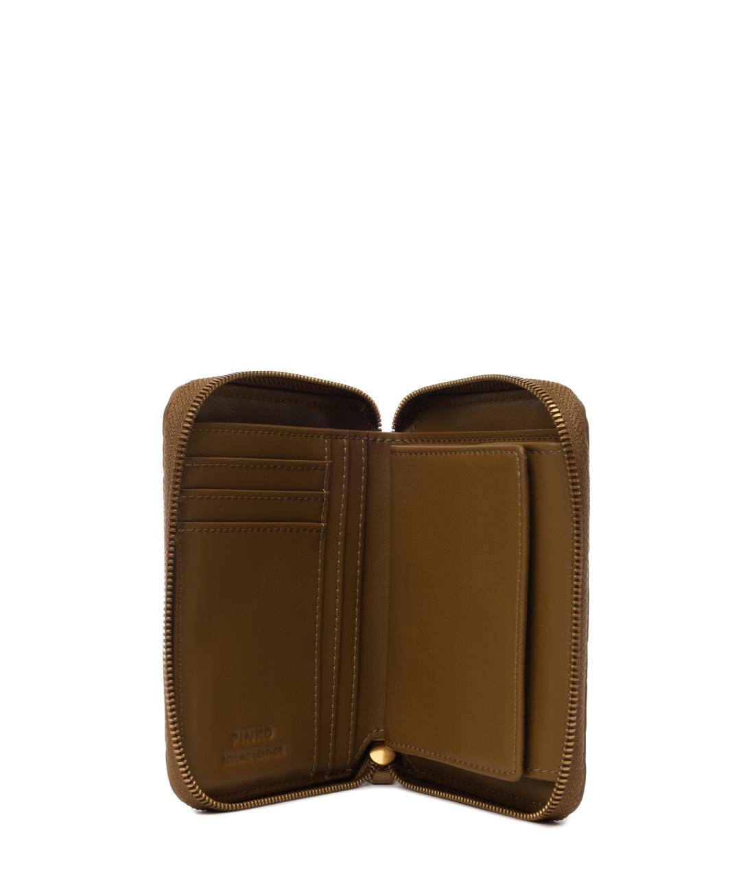 PINKO Зеленый кожаный кошелек, фото 4