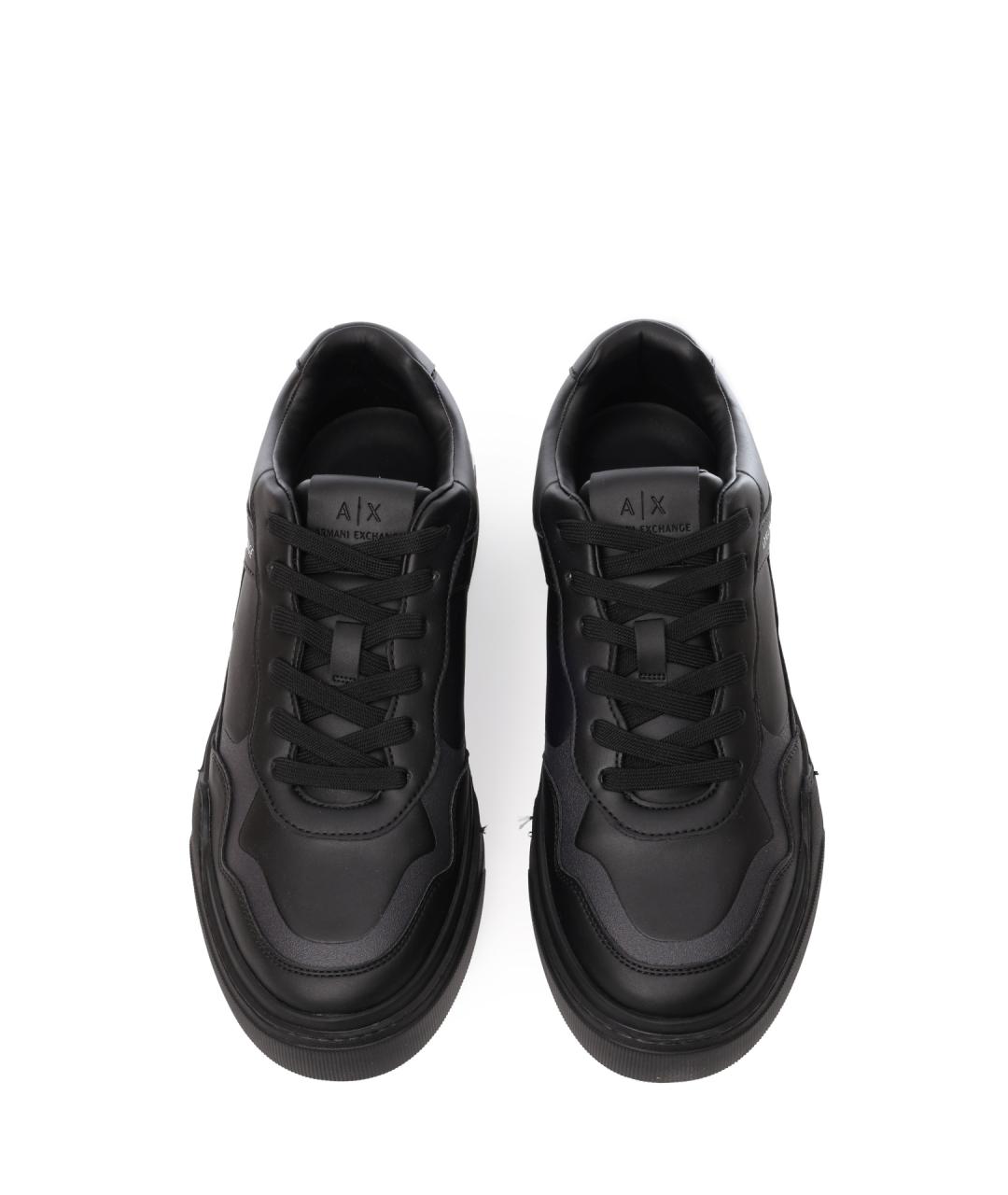 ARMANI EXCHANGE Черные низкие кроссовки / кеды, фото 5