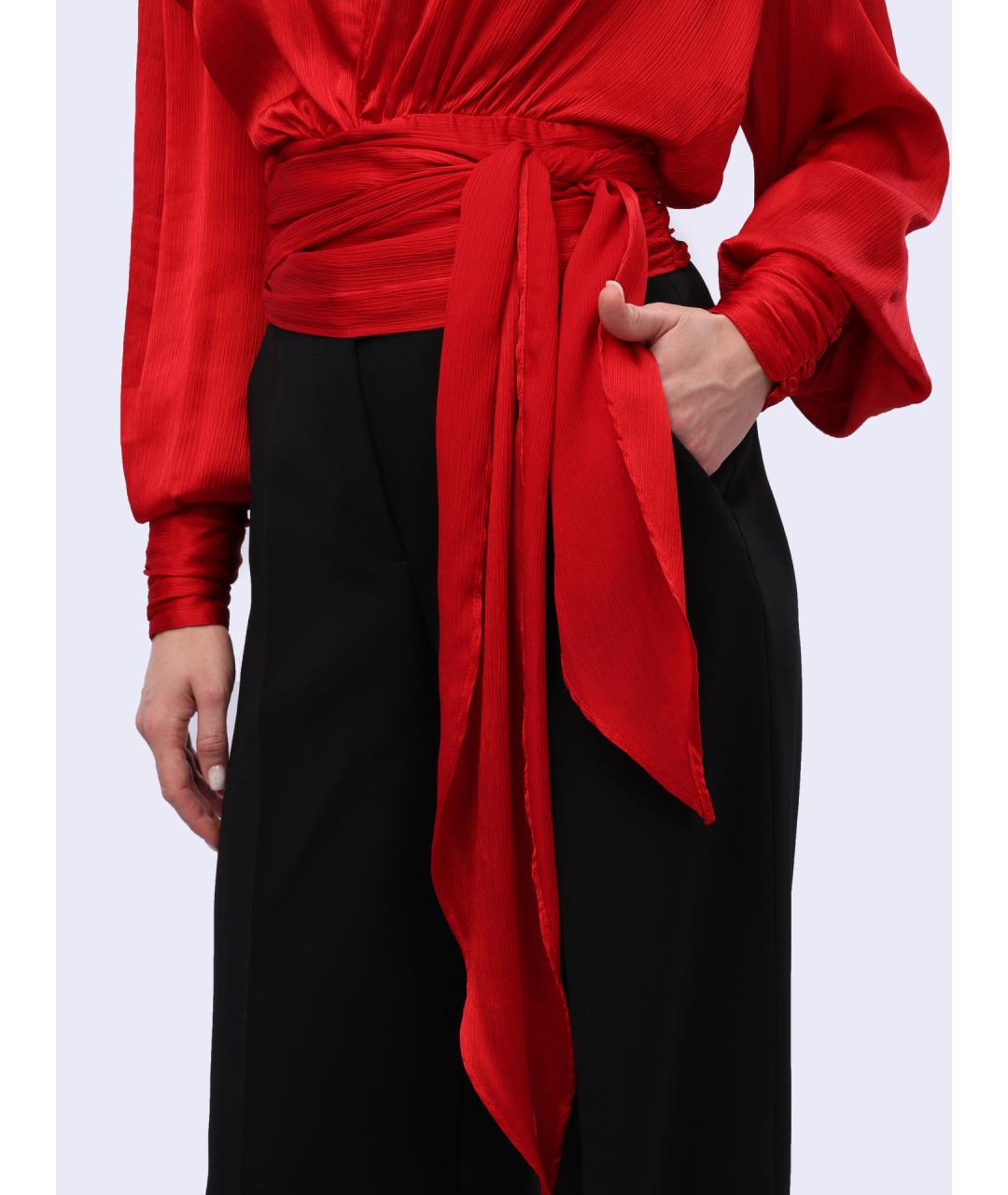 PINKO Красная полиэстеровая блузы, фото 4