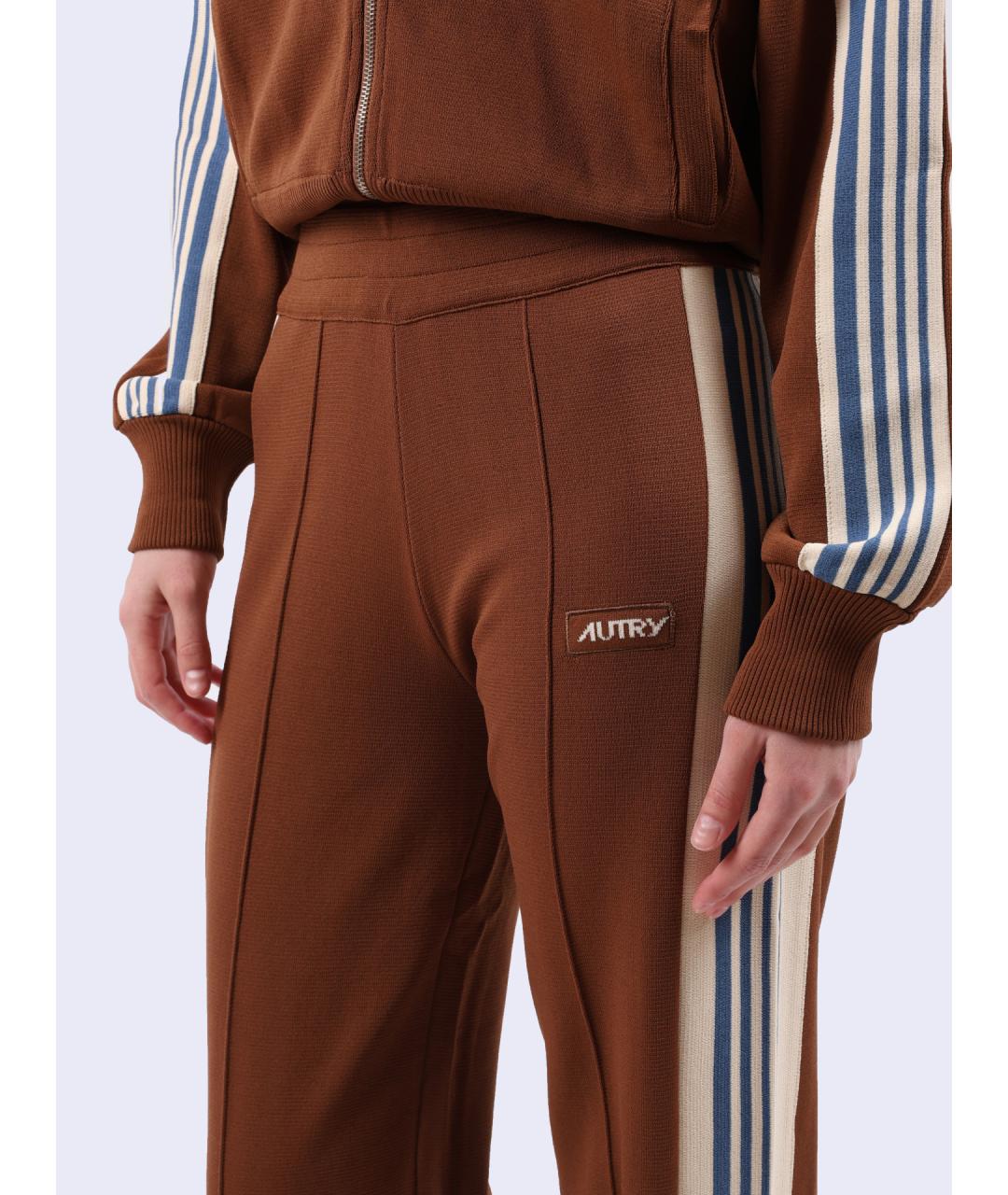 AUTRY Коричневые прямые брюки, фото 4