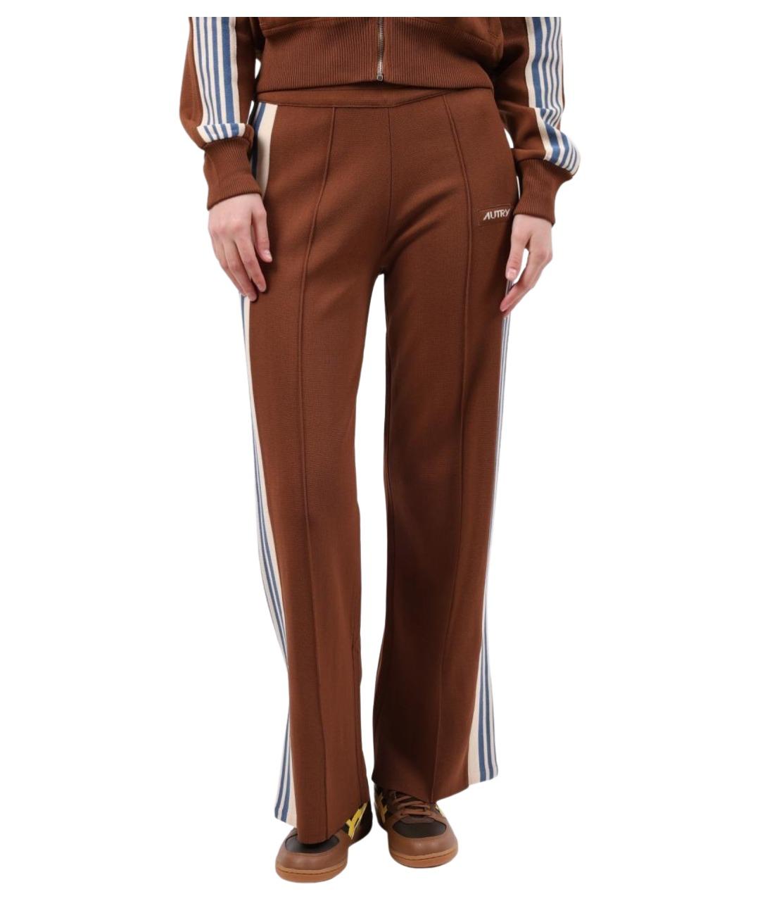 AUTRY Коричневые прямые брюки, фото 1