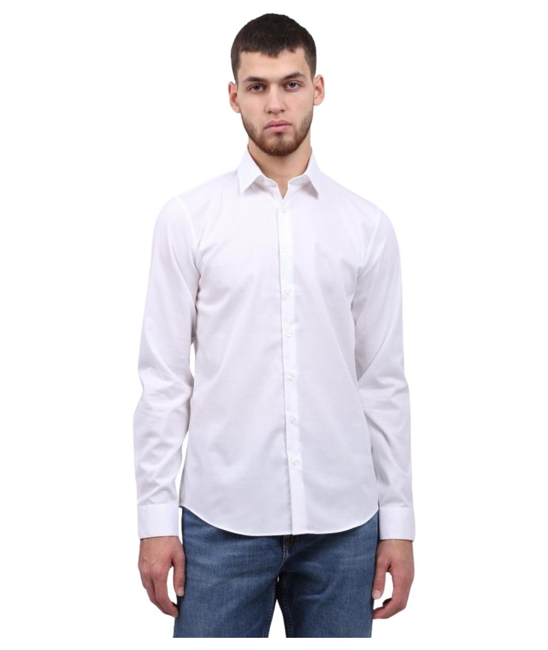 CALVIN KLEIN Белая хлопковая кэжуал рубашка, фото 1