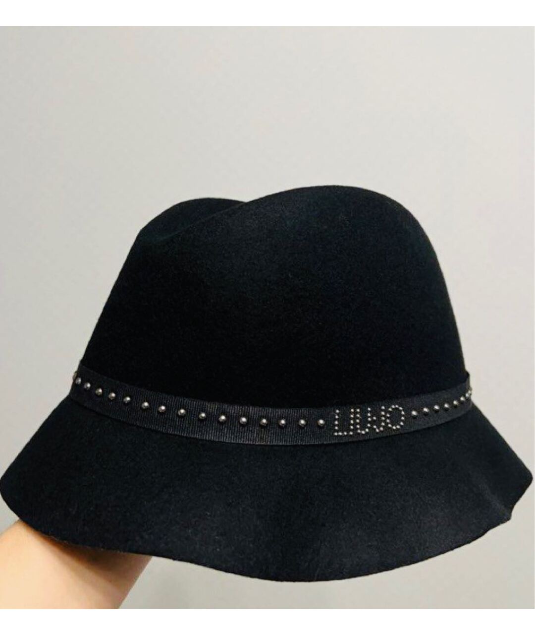 LIU JO Черная шерстяная шляпа, фото 4