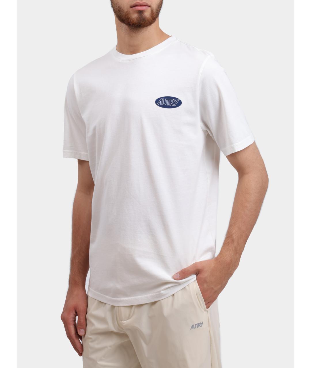 AUTRY Белая хлопковая футболка, фото 3