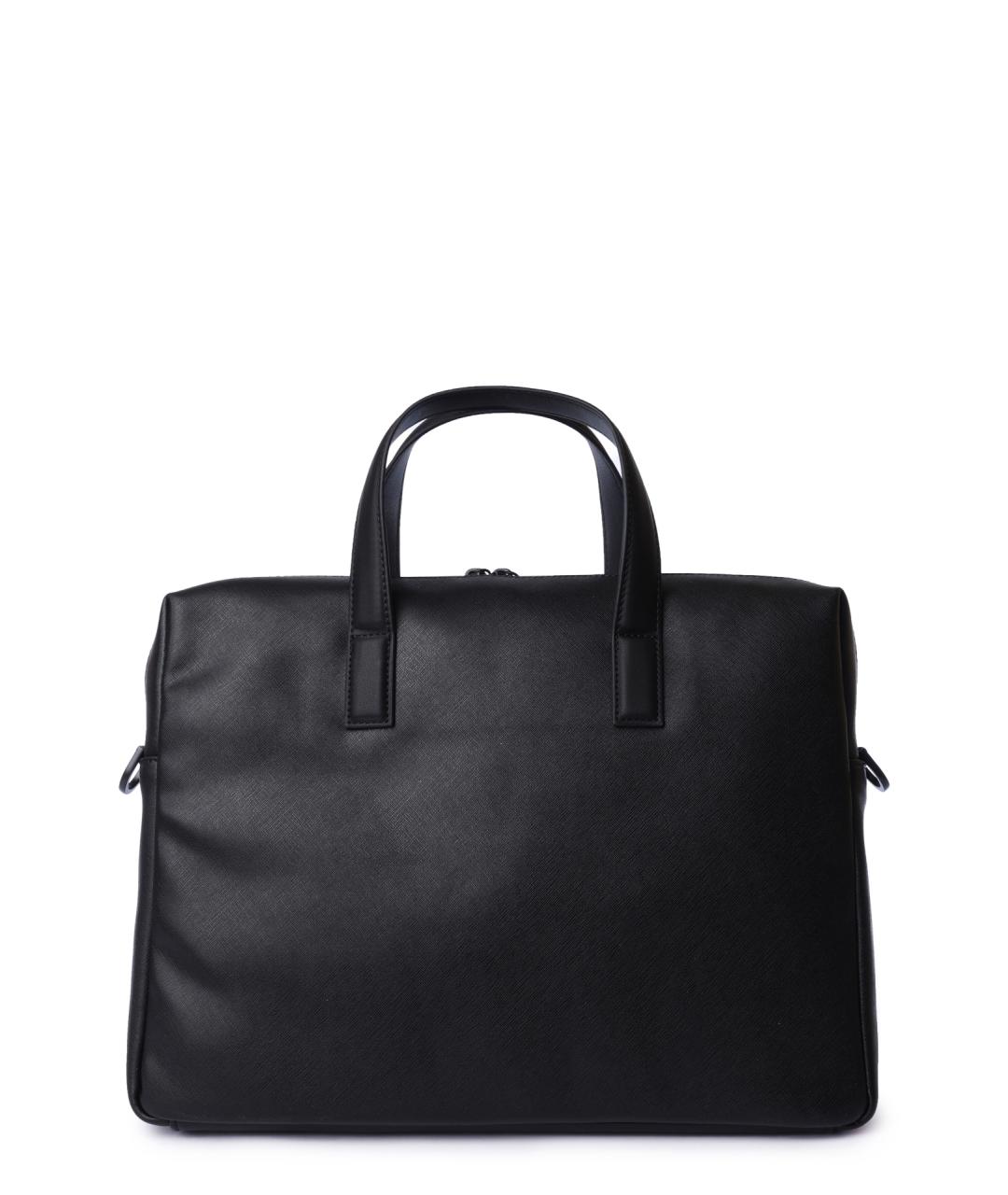 CALVIN KLEIN Черный портфель из искусственной кожи, фото 4