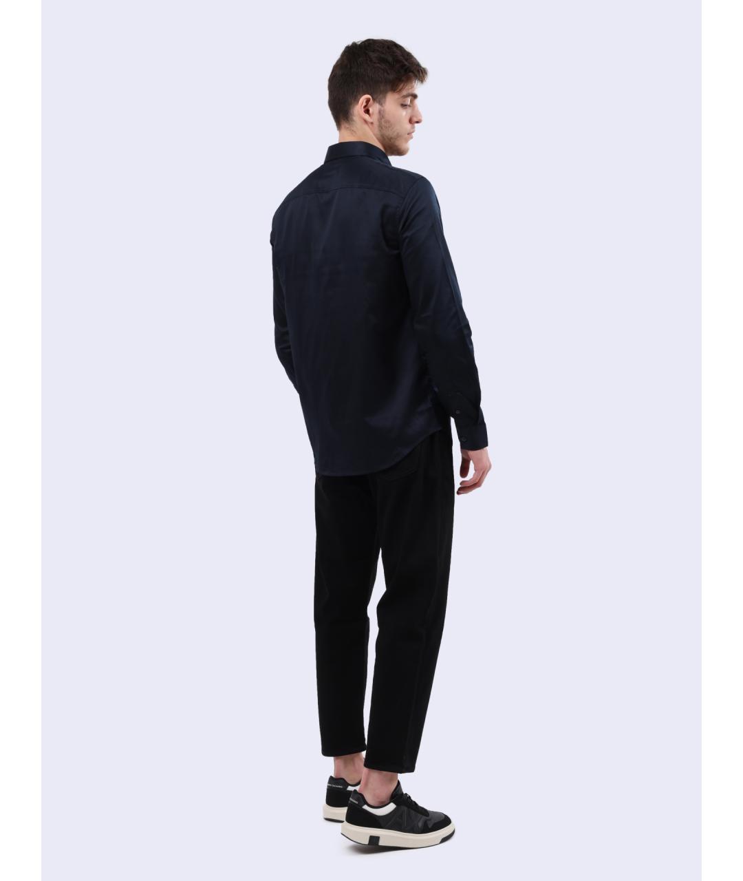 ARMANI EXCHANGE Темно-синяя кэжуал рубашка, фото 4