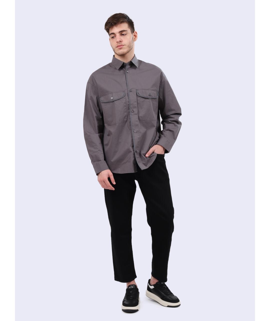 ARMANI EXCHANGE Серая кэжуал рубашка, фото 2