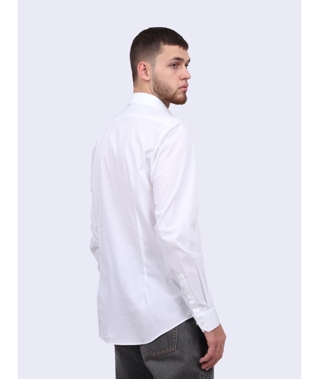 CALVIN KLEIN Белая хлопковая кэжуал рубашка, фото 3