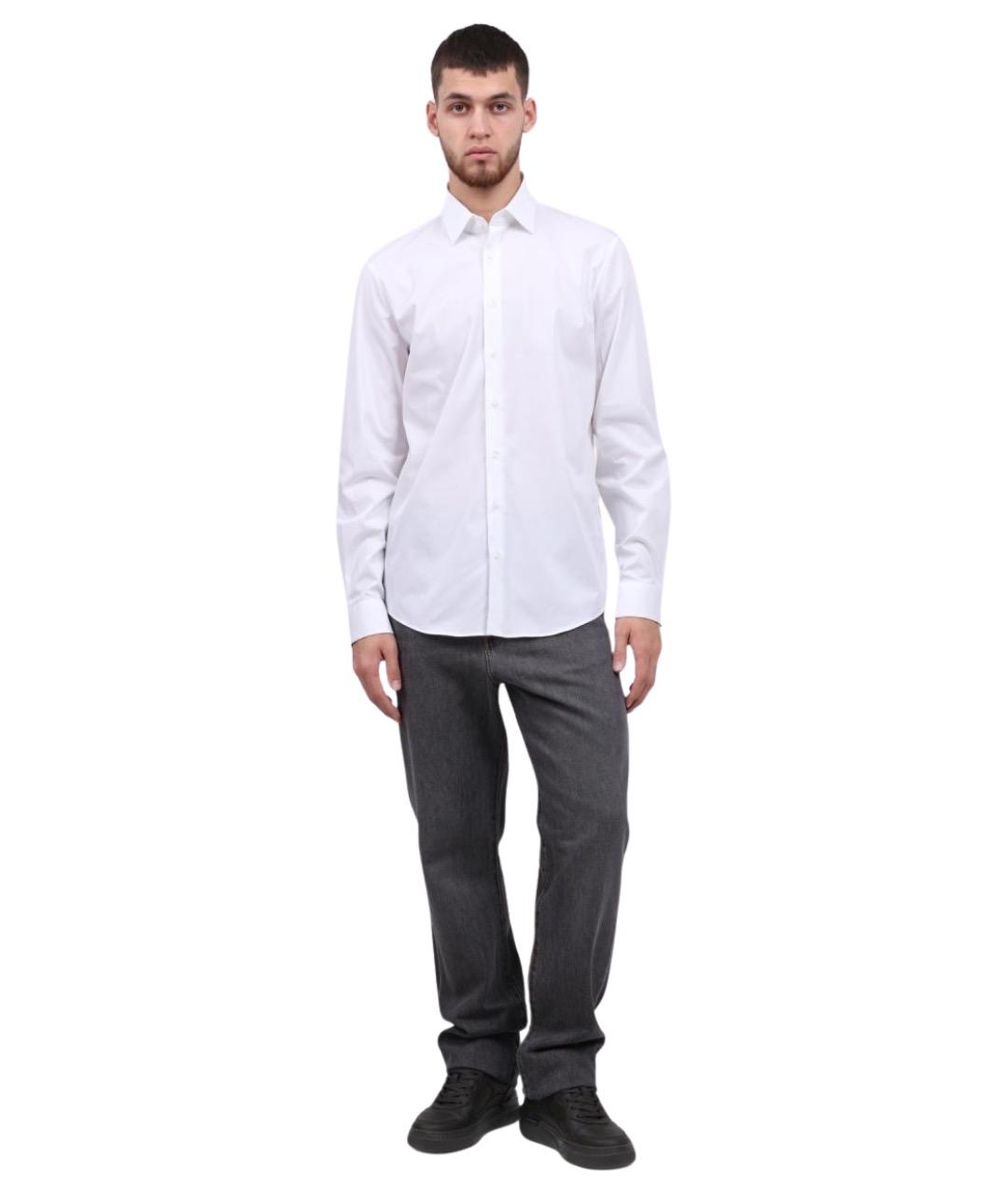 CALVIN KLEIN Белая хлопковая кэжуал рубашка, фото 1