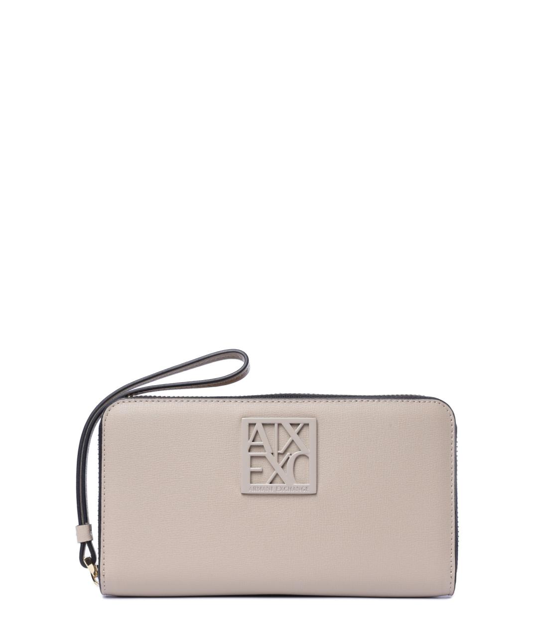 ARMANI EXCHANGE Бежевый кошелек из искусственной кожи, фото 1