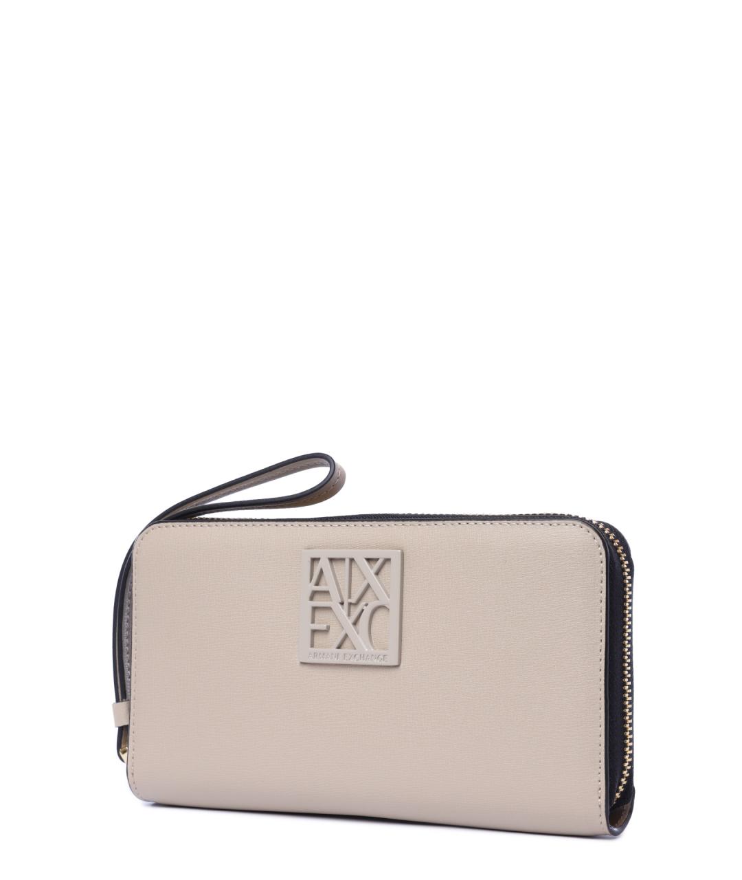 ARMANI EXCHANGE Бежевый кошелек из искусственной кожи, фото 2