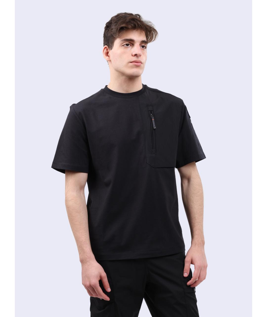 PARAJUMPERS Черная хлопковая футболка, фото 5