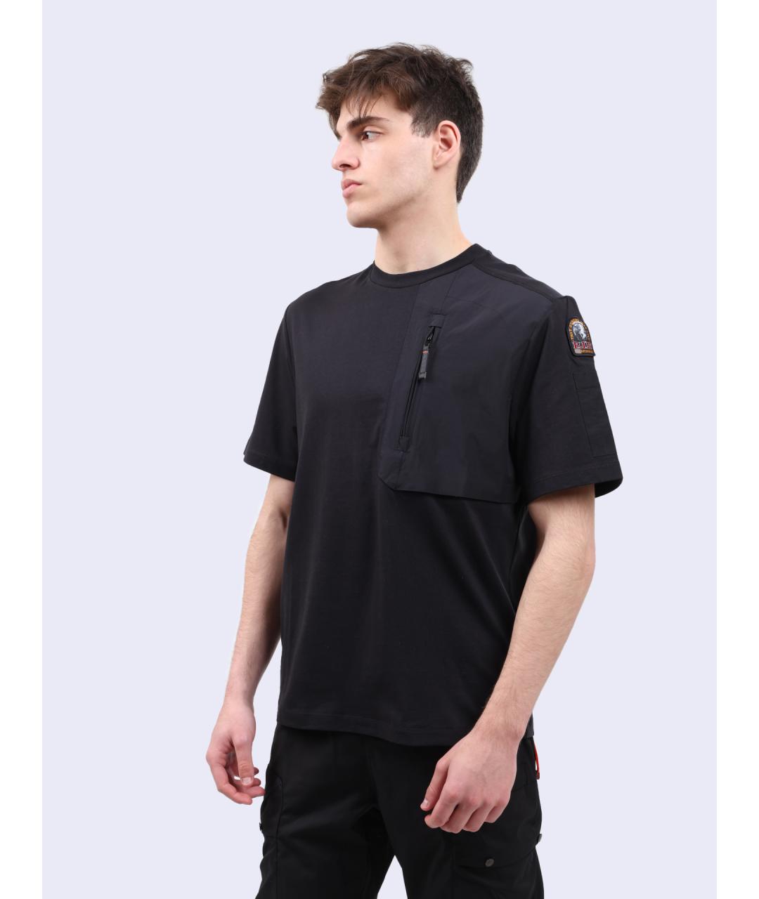 PARAJUMPERS Черная хлопковая футболка, фото 3