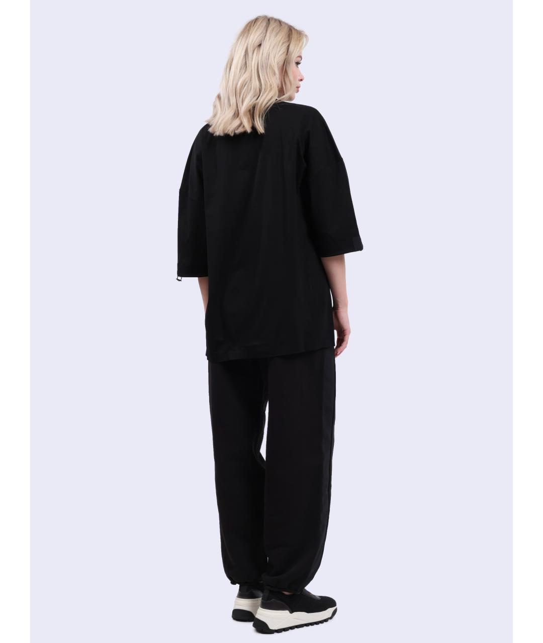 HERNO Черные прямые брюки, фото 5