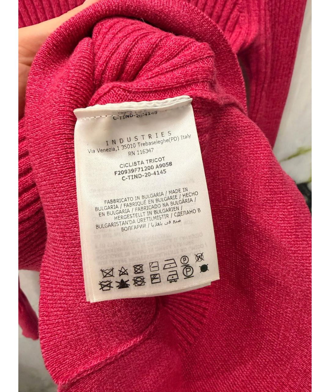 MONCLER Фуксия шерстяная водолазка, фото 6
