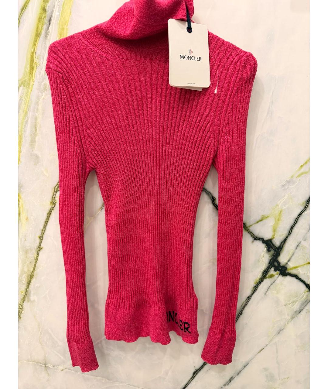 MONCLER Фуксия шерстяная водолазка, фото 2
