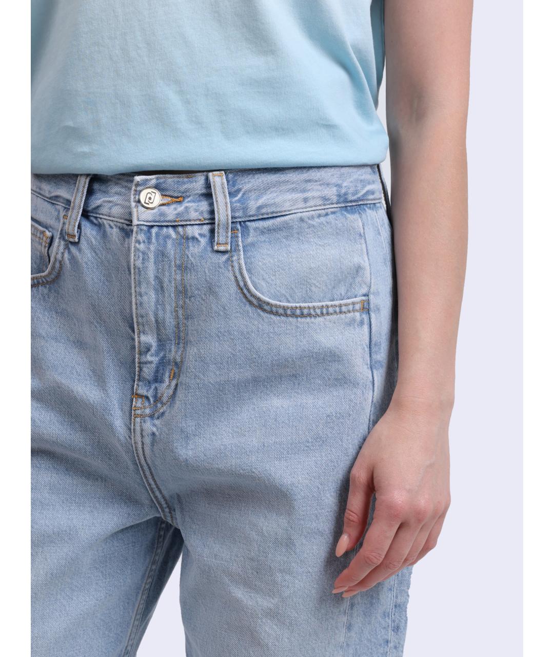 LIU JO Синие прямые джинсы, фото 4