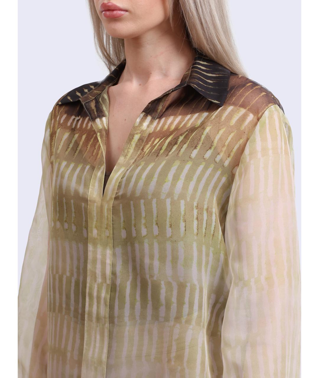 LIU JO Бежевая полиэстеровая блузы, фото 4
