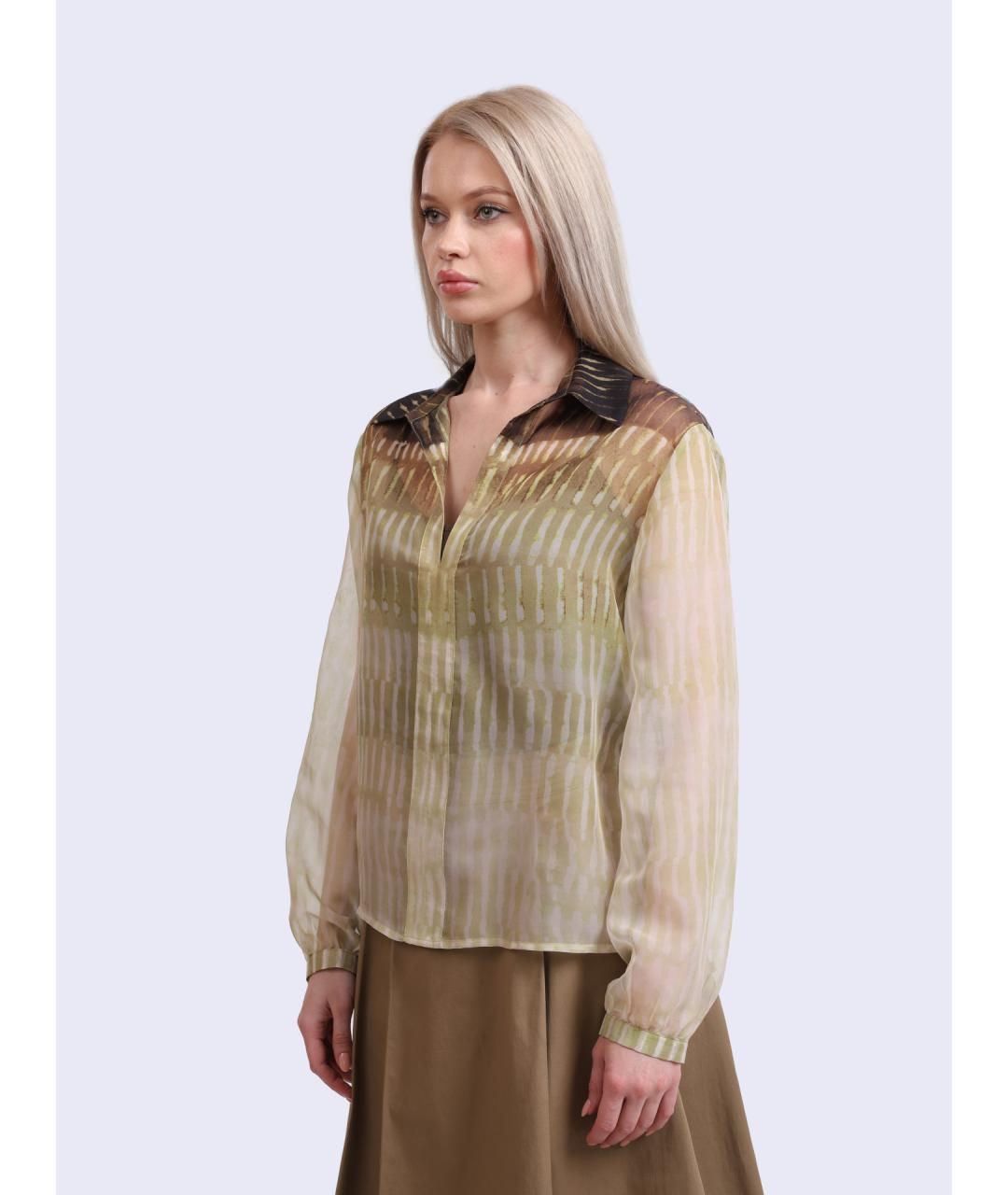 LIU JO Бежевая полиэстеровая блузы, фото 3