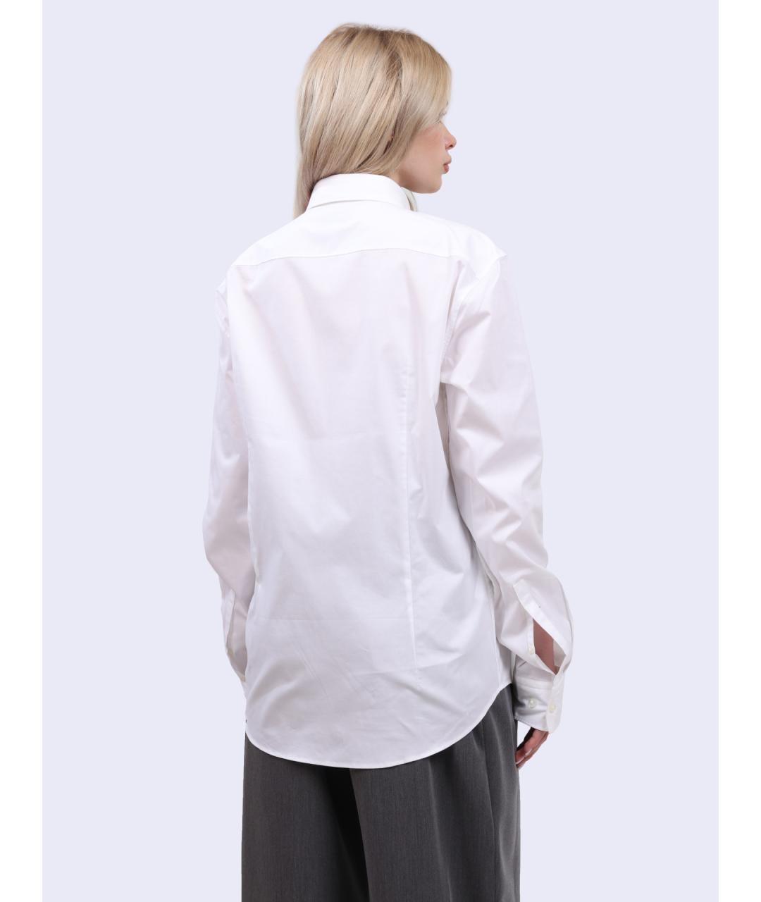 HUGO Белая хлопковая рубашка, фото 4