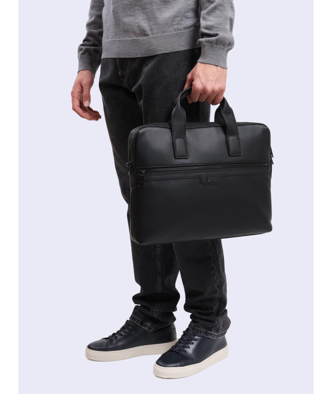HUGO BOSS Черный портфель, фото 6
