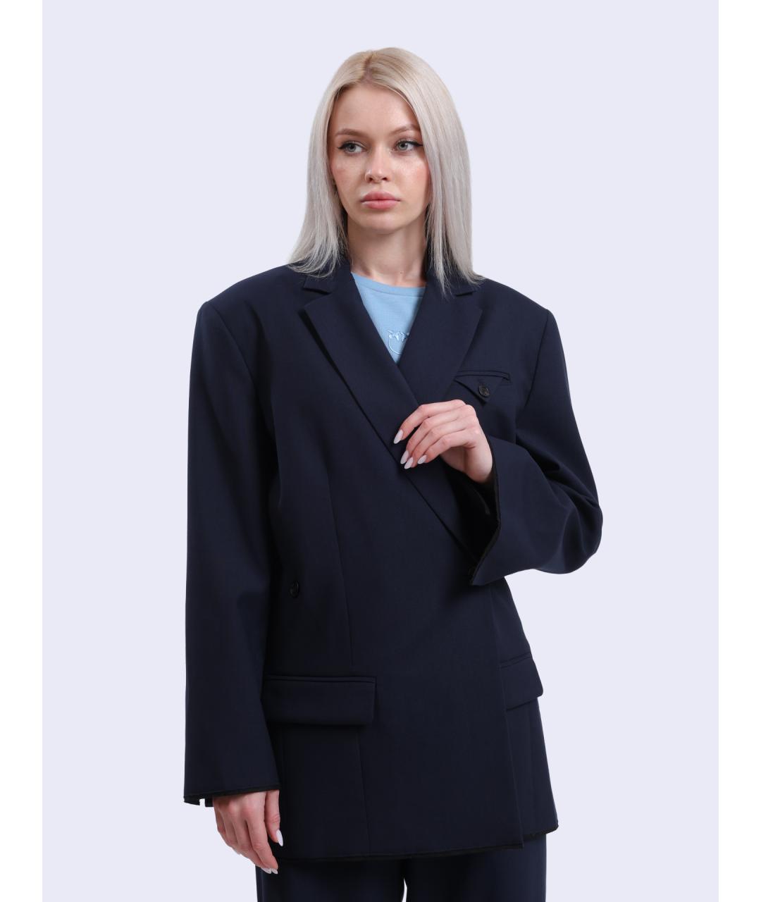 PINKO Темно-синий жакет/пиджак, фото 6