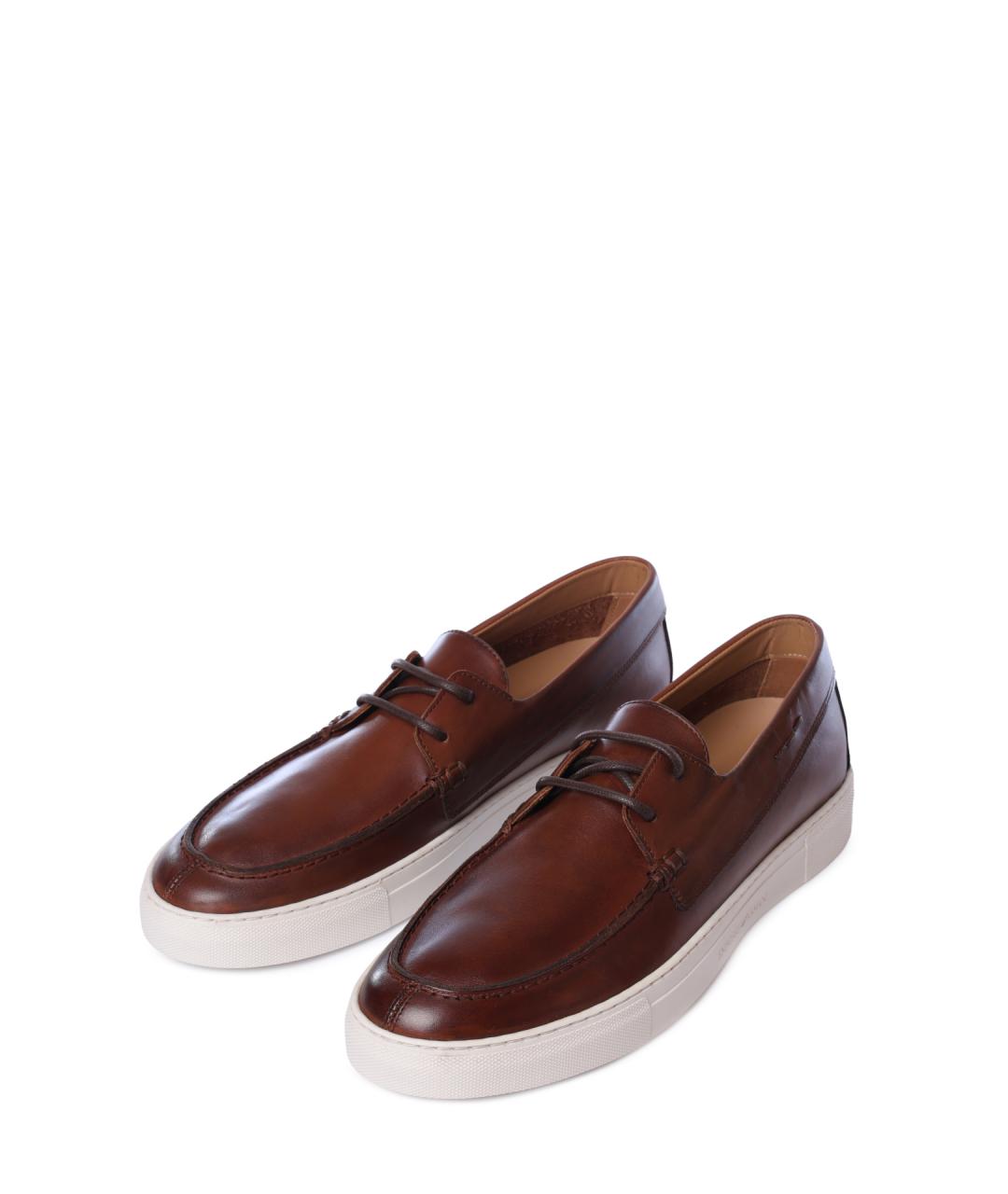 EMPORIO ARMANI Коричневые кожаные лоферы, фото 2