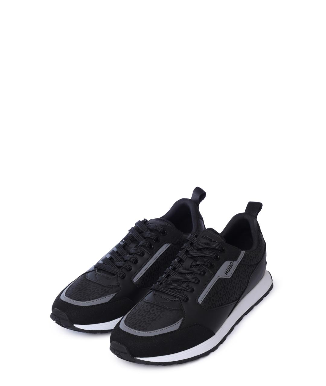 HUGO Черные низкие кроссовки / кеды, фото 2