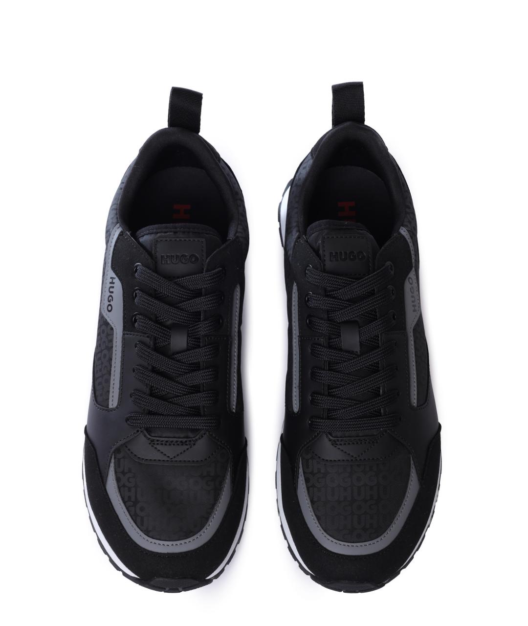 HUGO Черные низкие кроссовки / кеды, фото 3