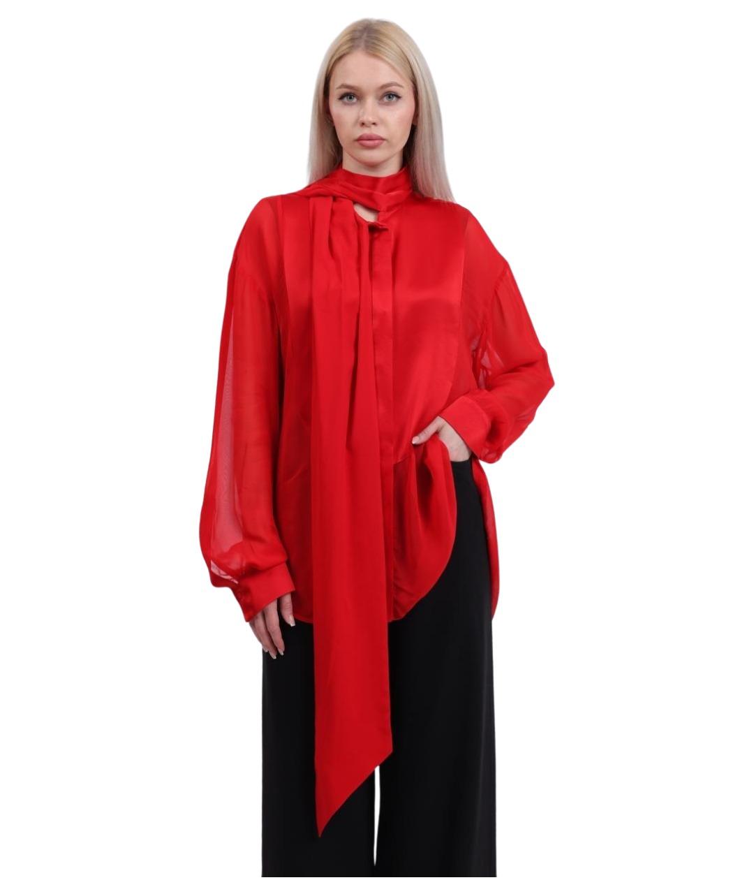 PINKO Красная вискозная рубашка, фото 1