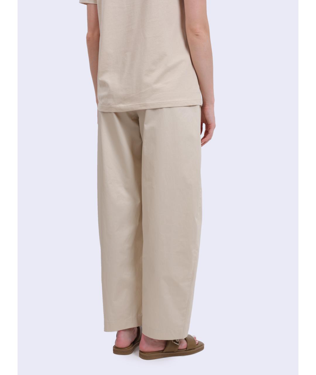 ARMANI EXCHANGE Бежевые хлопковые прямые брюки, фото 5