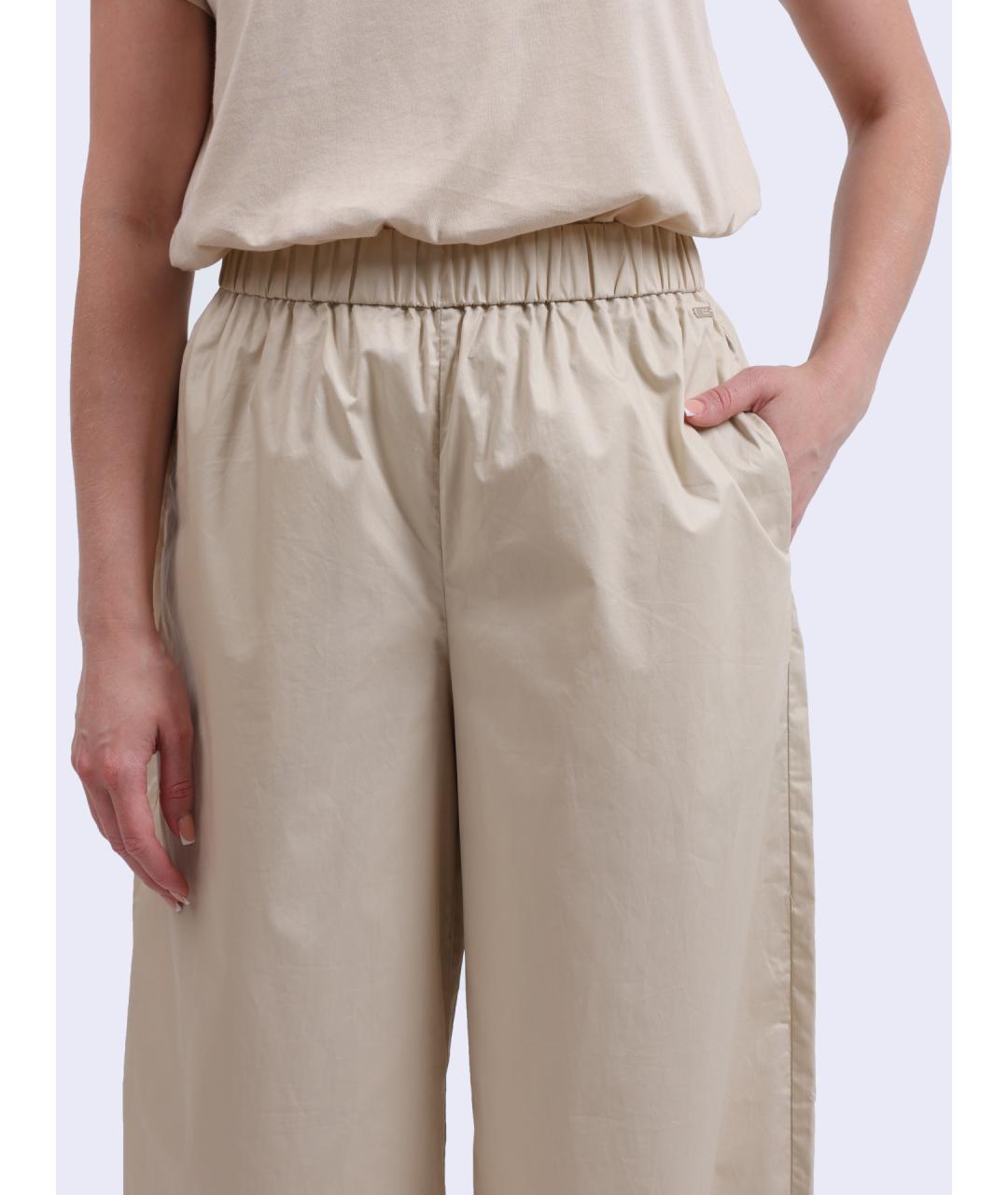 ARMANI EXCHANGE Бежевые хлопковые прямые брюки, фото 4