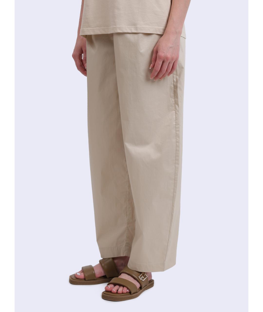 ARMANI EXCHANGE Бежевые хлопковые прямые брюки, фото 3