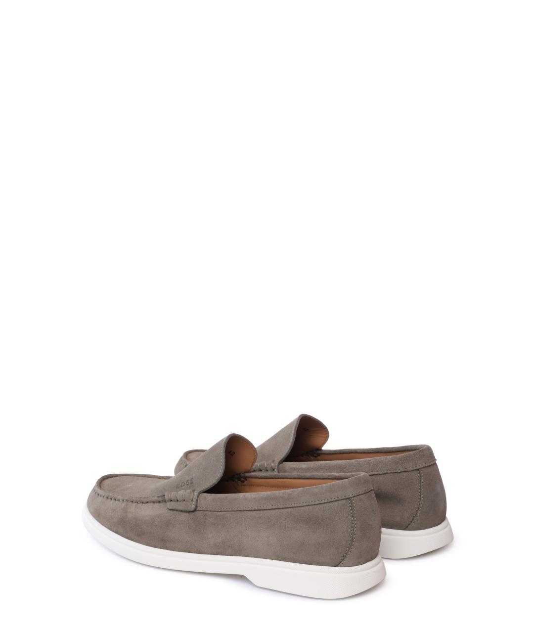 HUGO BOSS Бежевые замшевые лоферы, фото 5