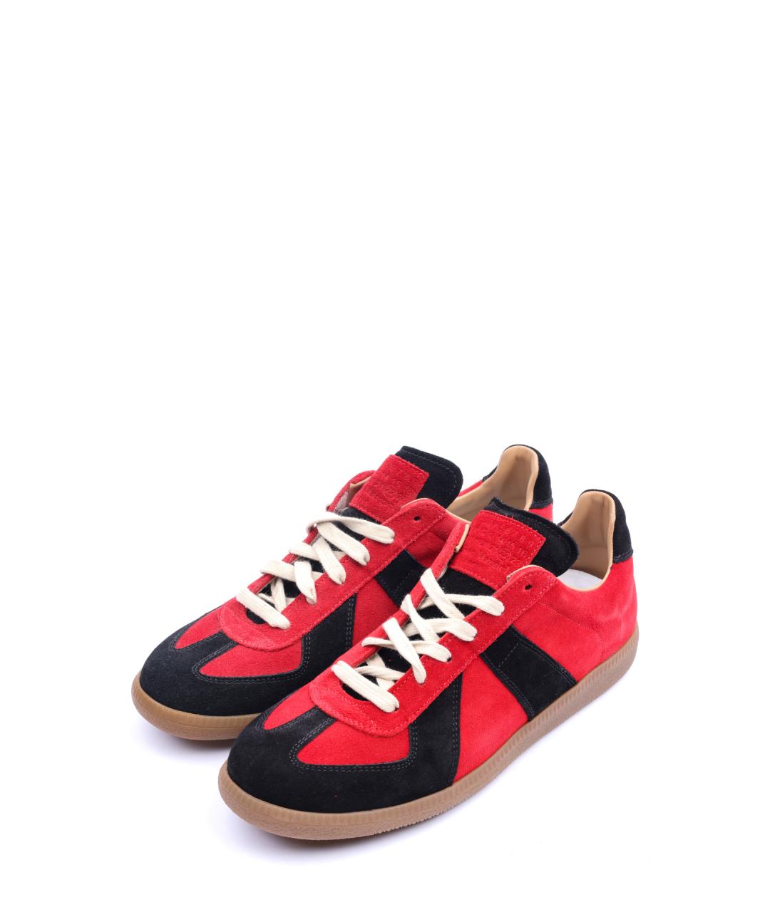 MAISON MARGIELA Мульти замшевые низкие кроссовки / кеды, фото 2