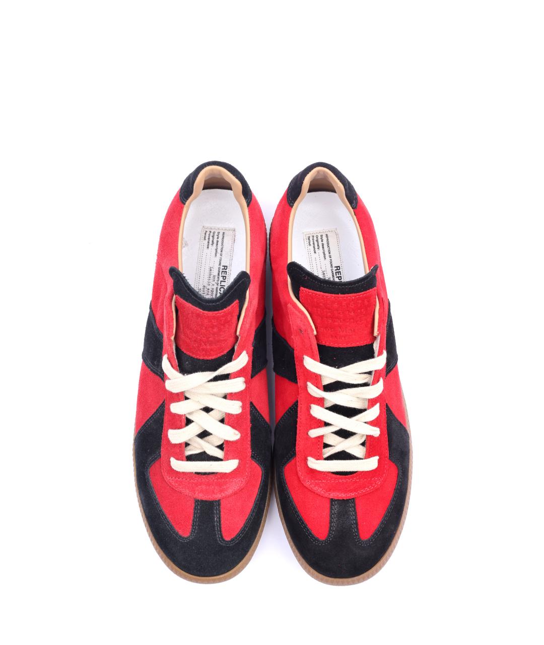 MAISON MARGIELA Мульти замшевые низкие кроссовки / кеды, фото 4