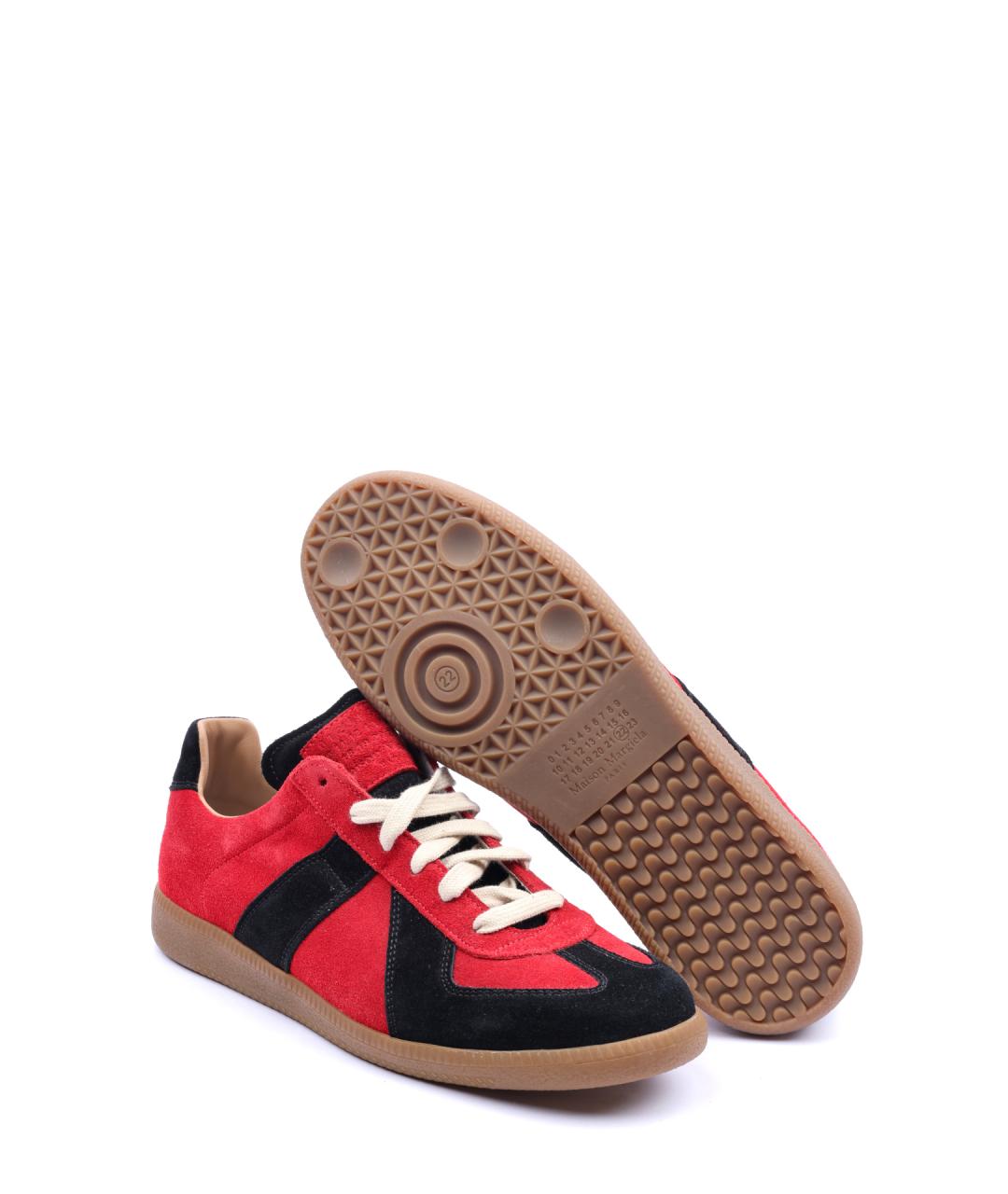 MAISON MARGIELA Мульти замшевые низкие кроссовки / кеды, фото 5